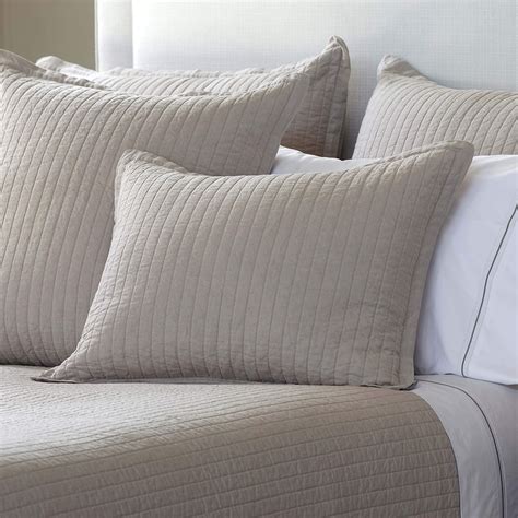 Tessa Quilted Pillow Sham, Raffia | Quilted pillow shams, Quilted ...