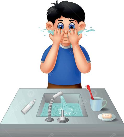 Image result for Washing Face Picture Man Cartoon