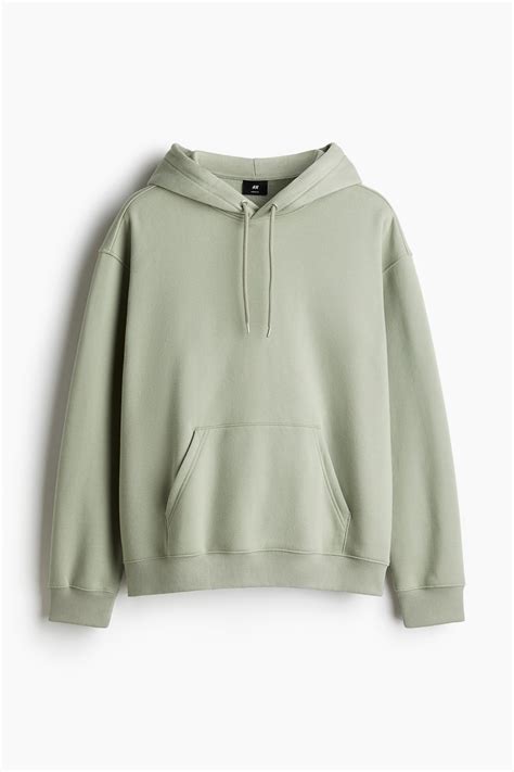 Loose Fit Hoodie - Green - Men | H&M IN