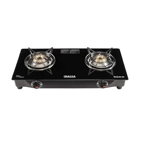 Inalsa Dazzle Open 2B-Glass Top |2 Burner Gas Stove with Rust Proof ...