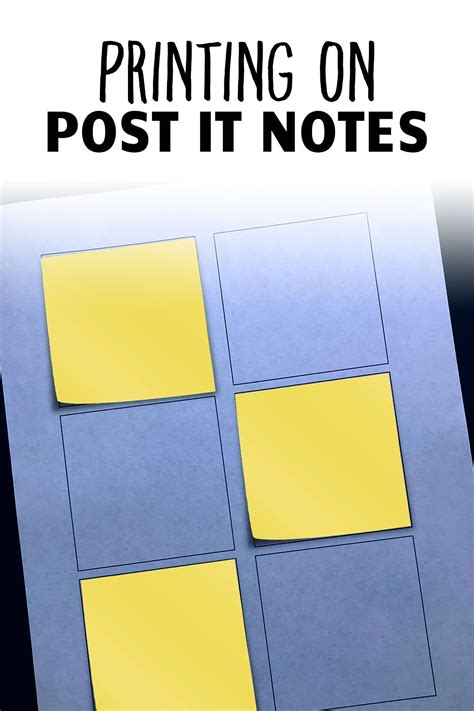 Print On Post It Notes Template