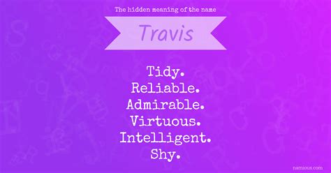 The hidden meaning of the name Travis | Namious