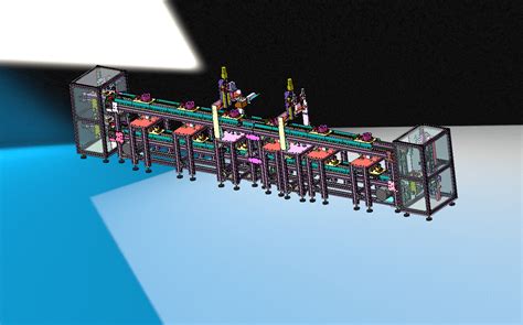 多层,上下层链轮流水线设备3D模型_机械工具模型下载-摩尔网CGMOL