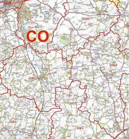 Image result for Co Postcode Map