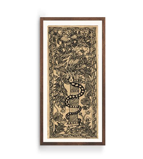Chandan sai lipte Bhujang Madhubani Painting: Buy Madhubani Paintings ...