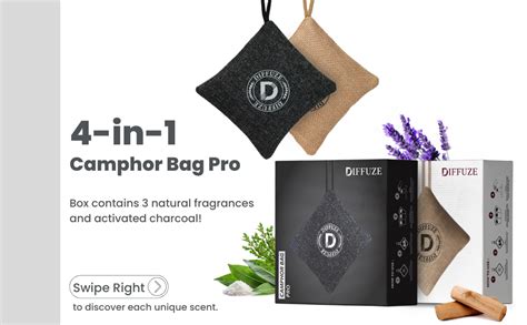 DIFFUZE Camphor Bag Pro | 4-in-1 Luxury car perfume| Beige Jute Bag ...