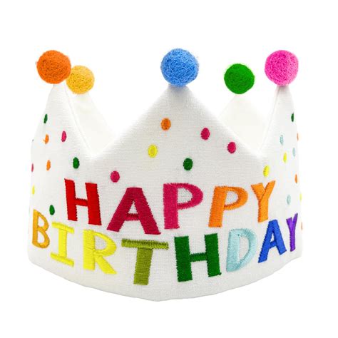 Meygajoe Personalized Hand Embroidered Birthday Hats Happy Birthday ...