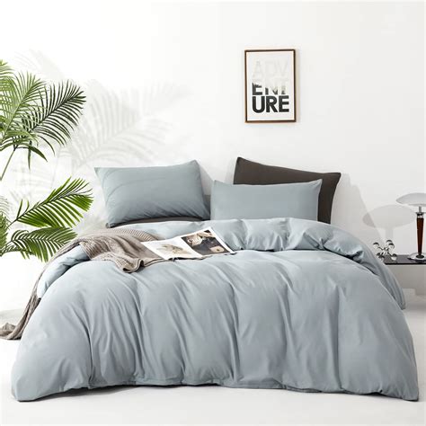 Amazon.com: Cottonight Blue Comforter Set Full Light Blue Bedding ...