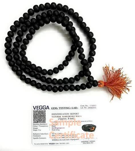 Karungali 8mm Karungali Mala With Lab Certificate Wood Necklace - Price ...