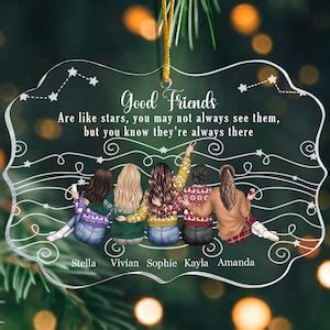 Custom Best Friends Ornament, Good Friends Like Stars, Personalized ...