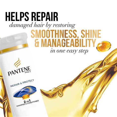 Pantene Repair and Protect 2 in 1 Shampoo & Conditioner 12.6 Fl Oz ...