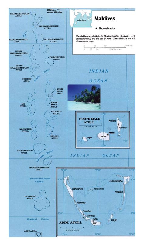 Detailed political map of Maldives | Maldives | Asia | Mapsland | Maps of the World