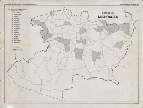 Las divisiones territoriales de Michoacán en mapas, siglo 20 ...