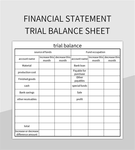 Financial Snapshot Balance Sheet Excel Template And Google Sheets File ...
