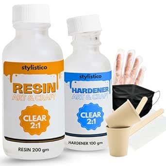 Stylistico Resin for art Material 2:1 ratio Crystal Clear art DIY kit ...