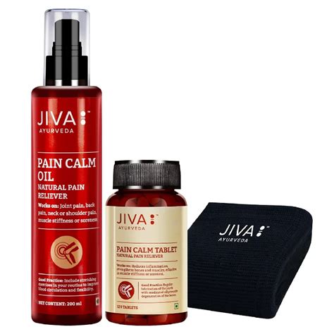 Jiva Ayurveds Combo of Pain Calm Oil (200 ml) & Pain Calm Tablet 120 ...