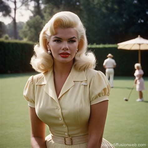 Jayne Mansfield Playing Croquet | Stable Diffusion Online