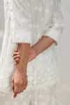 Buy Mulmul White Pure Mulmul Caspia Schiffli Border Shirt With Pant ...