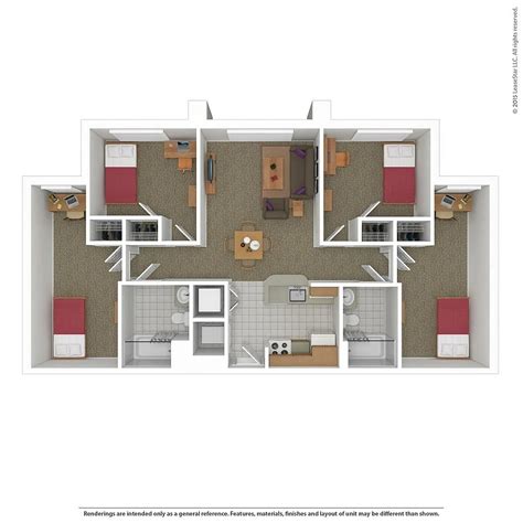 4 Bedroom Student Apartment UMD | South Campus Commons