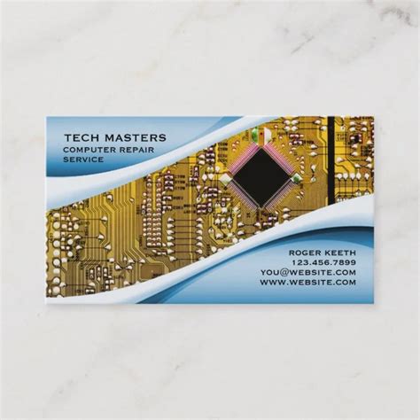 A Computer Repair Business Card Empty Sample 的图像结果