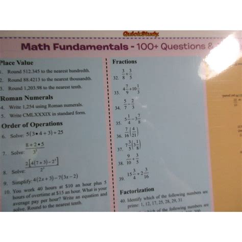 Image result for Quick Study Math