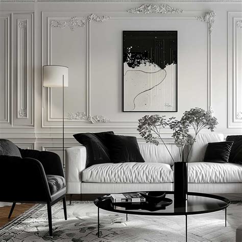 Elegant Black And White Interior 20 Black And White Living Room
