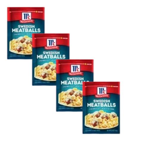 ( 4 Pack ) McCormick Swedish Meatballs Seasoning & Sauce Mix 2.11OZ ...