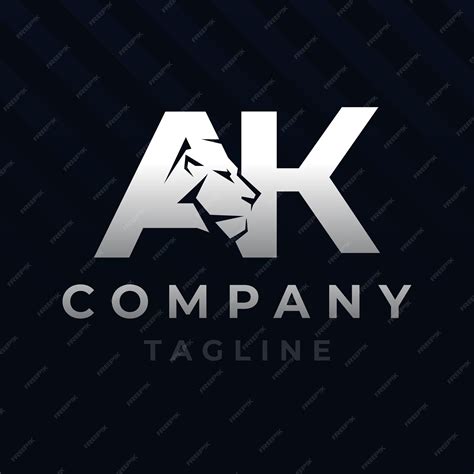 Premium Vector | Letter ak lion head initial logo design