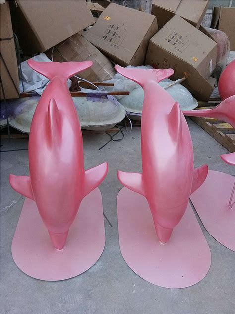 大型彩绘海豚雕塑 玻璃钢动物雕塑 - 卓景雕塑公司