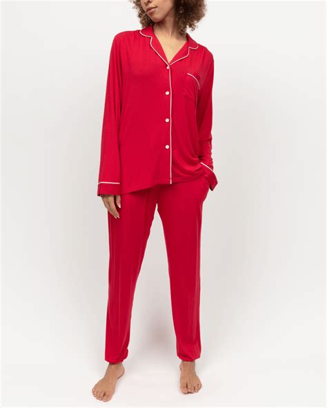 Montana Revere Jersey Pyjama Set Red @ TKD Lingerie