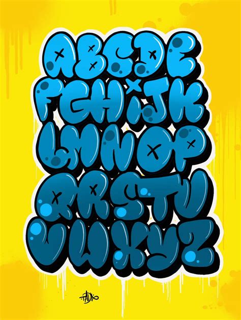 How to Draw Graffiti Bubble Letters - Step by Step (2020) | Graffiti ...