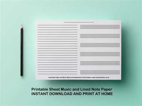 Free printable musical note paper, Download Free printable musical note ...