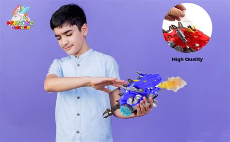 Buy Prancing Unicorn Mechanical Spray Dragon Dinosaur Toys for Kids Age ...