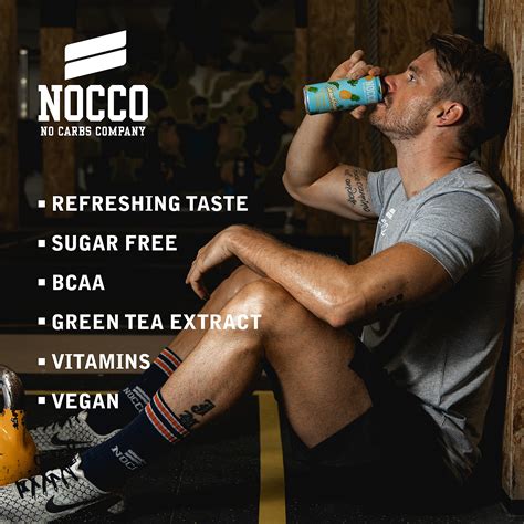NOCCO Energy Drink | BCAA, 180mg Caffeine sugar free drinks enhanced ...