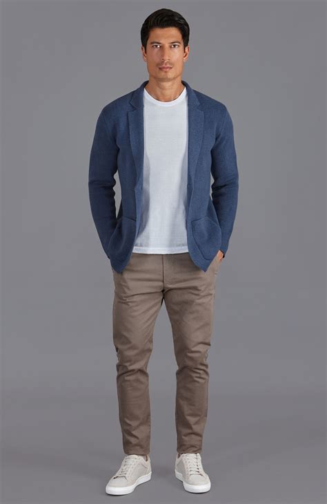 Mens Midweight Cotton Deconstructed Knitted Blazer – Paul James Knitwear