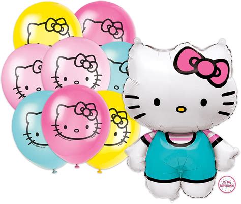 Amazon.com: Hello Kitty Balloons | Set of 9 | Large 25" Hello Kitty ...