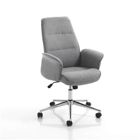 Office armchair in metal, fabric and adjustable height