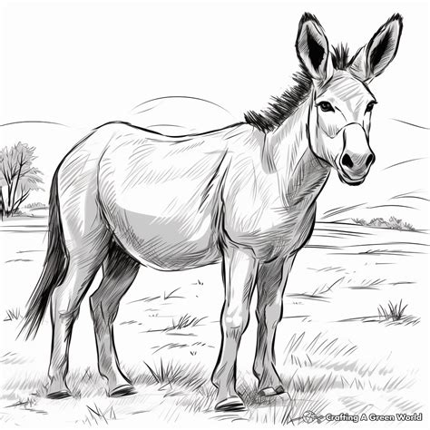 Donkey Coloring Pages - Free & Printable!