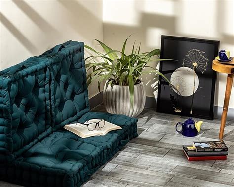 Buy SKANDA FAB Floor Cushion Premium Hand-Plotted Reversible Cotton ...