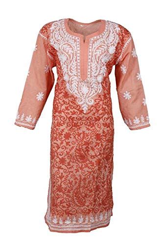 Buy Grace Collections Women's Ethnic Printed Cotton Lucknowi Chikankari ...