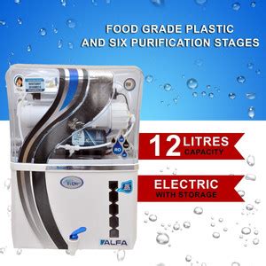 Aqua Flow Enterprises Aquaflow Alfa Transparent 12 L RO + UF + UV + UV ...
