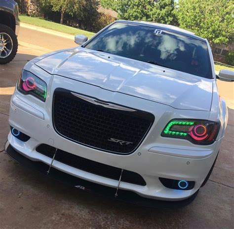 2011-2023 Chrysler 300 RGBW Flow Series LED Halo DRL Prebuilt Headligh ...