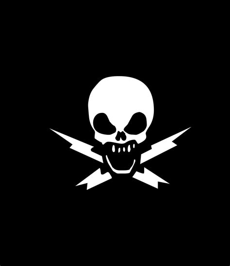 Skull with Lightning Bolt Logo
