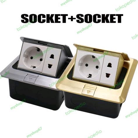 Jual floor Socket lantai meja 2 colokan listrik - Jakarta Pusat ...
