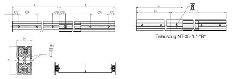 drylin NT 35 telescopic rail | PTFE-free