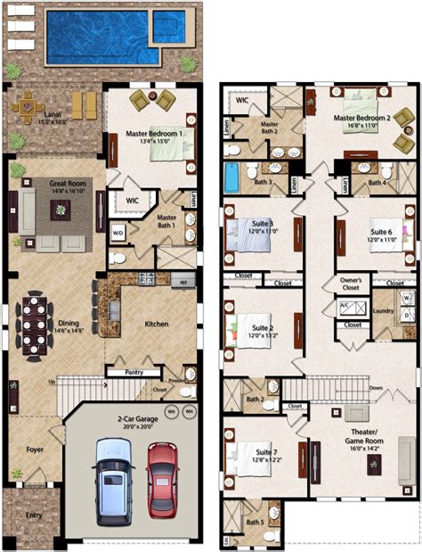 Exploring 6 Bedroom House Plans 2 Story - House Plans