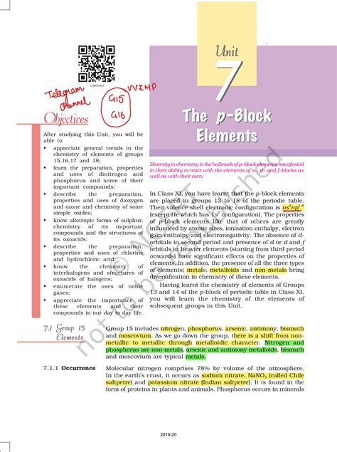 Image result for P Block Element Class 12 NCERT Highlights Course