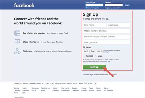 Creating a Facebook Account 的图像结果