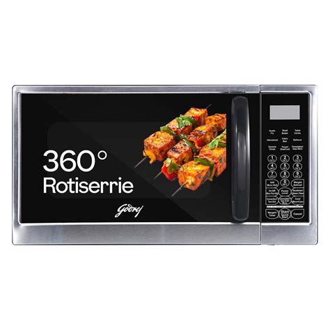 Godrej 30 L Convection Microwave Oven With Rotisserie, Stainless Steel ...
