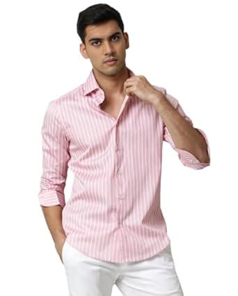 Mischief Monkey Men's Solid Collar Casual 100% Cotton Plain Shirt for ...